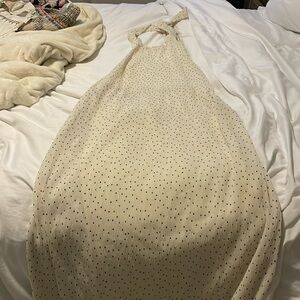 Worn once, Lulu’s halter polkadot dress